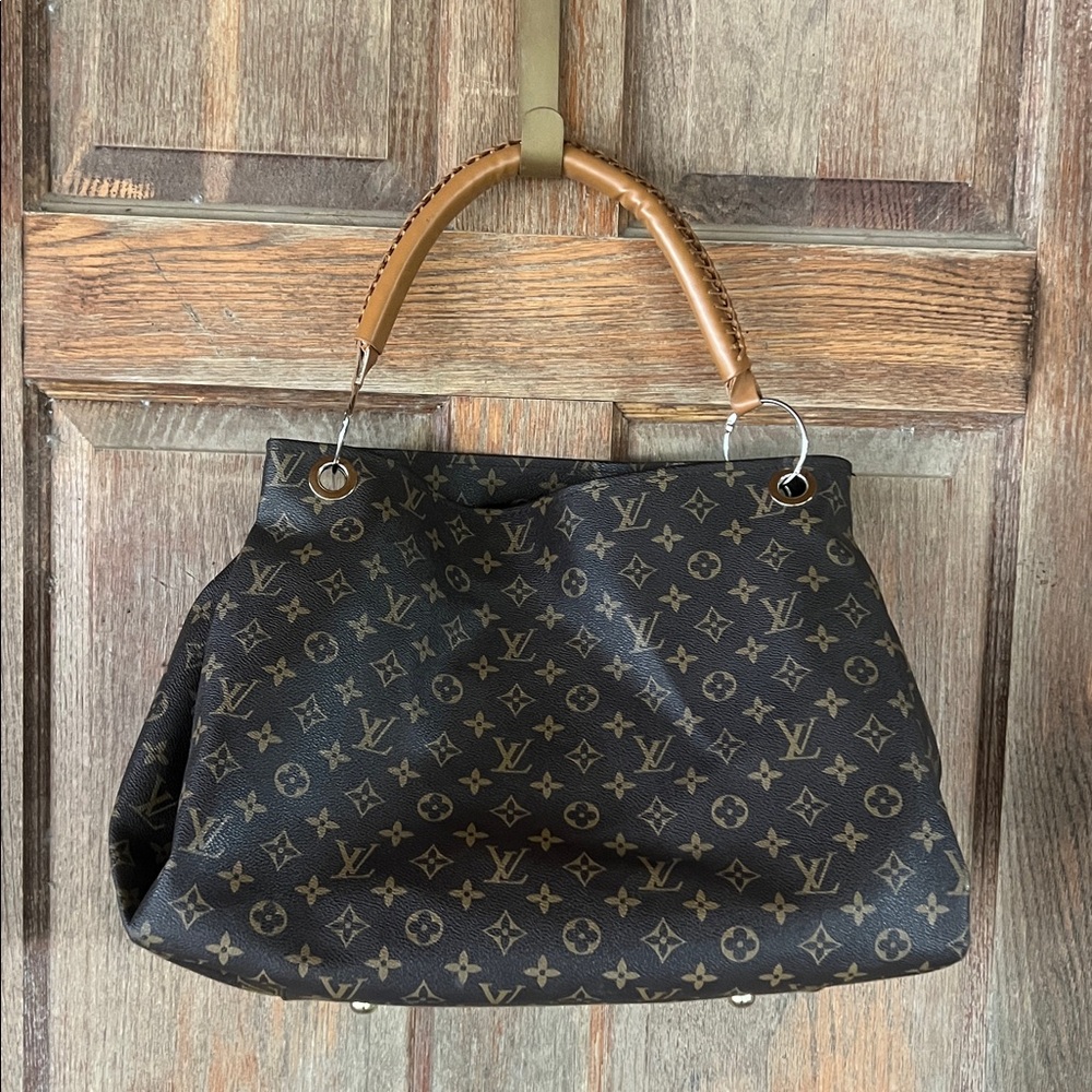 Dark Brown Monogram Shoulder Bag - image 3